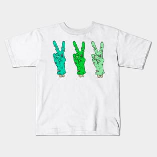 Zombie Peace sign Kids T-Shirt